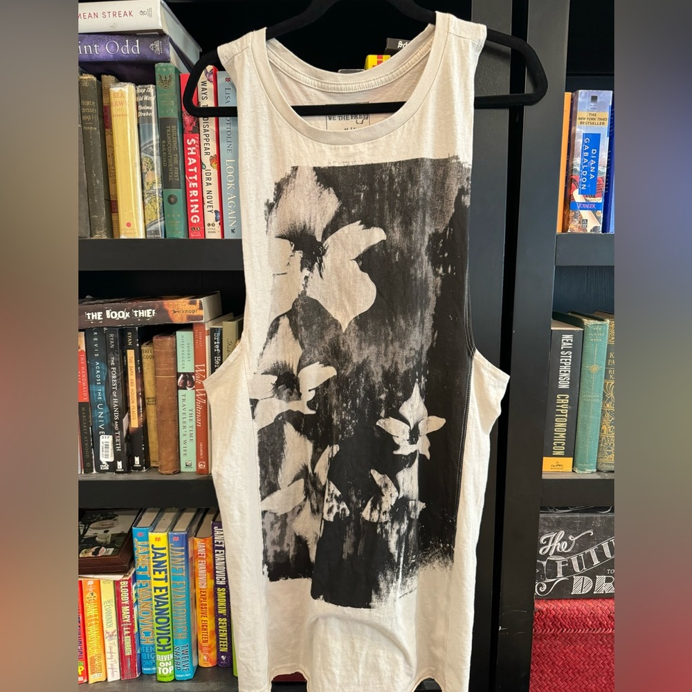 WE THE FREE Tank Top Tunic Twist Racerback Floral Cotton Sz M